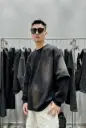 BLACK LAYERED SWEATSHIRT