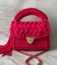 Scarlet Weave Crochet Bag