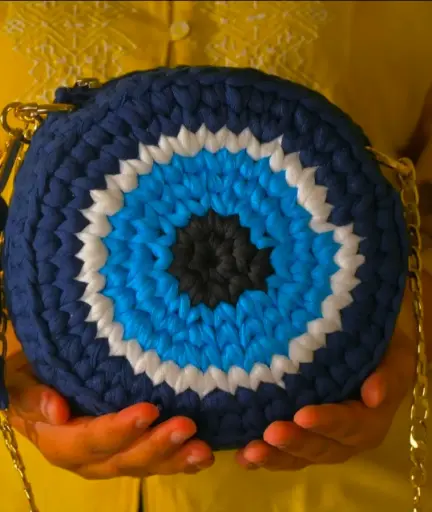 Oceanic Orb Crochet Bag