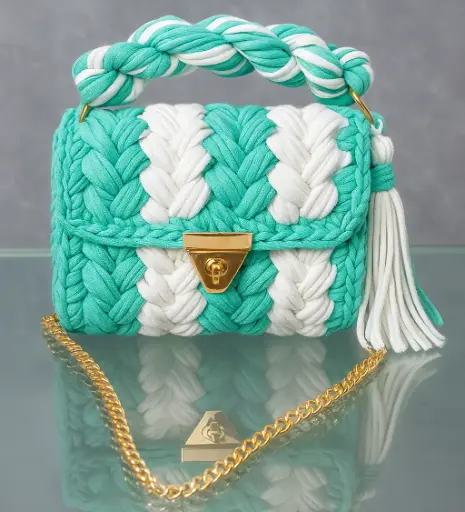 The Peppermint Twist Crochet Bag
